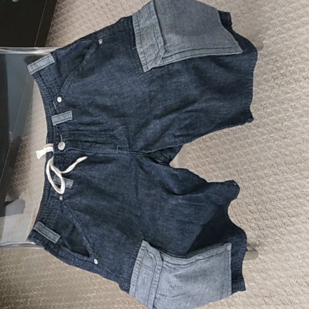 True religion jean cargo shorts 33 w/drawstring